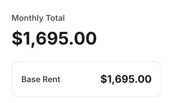 The monthly total